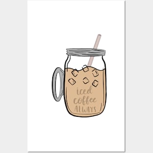 Iced coffee Posters and Art